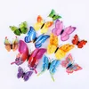 12pcs Multicolor Double Layer Wings Garden Decorations 3D Butterfly Wall Sticker Magnet PVC Butterflies Party Kids Bedroom Fridge 2281887