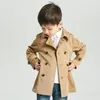 Tench Coat 소년 소녀 옷 Windproof 자켓 영국 더블 브레스트 윈드 브레이커 턴 다운 칼라 버튼 벨트 키즈 outwear 2020 LJ201007