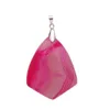 Pendentif bouclier rayé en agate chaude Commerce extérieur transfrontalier Bijoux créatifs personnalisés Pendentif en pierre naturelle