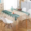 European High-Grade Velvet Table Cloth Rectangular Round Square Embroidery Tablecloth Coffee Tea TableCover Home Decor Towels 201120