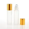 100 pièces/lot 5 ML voyage glaçage verre rouleau sur bouteille de parfum pour huiles essentielles vides contenants cosmétiques avec des perles en acier