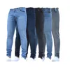 Jeans skinny da uomo 2020 Jeans super skinny da uomo Pantaloni in denim elasticizzato non strappati Vita elastica Pantaloni lunghi europei di grandi dimensioni1260n