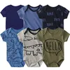 6pcs/lot 100%Cotton Baby Bodysuit born Short Sleeve Overalls Toddler Boy Girl Jumpsuit clothes Body Suits sets 220211