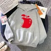 Death Note Print Sweatshirt med hoodie Mode Ny Anime Oversize Hoodies Vinter Höst Fleece Varm Hip Hop Streetwear Kläder H1227