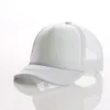 Cappelli da camionista per bambini 5 pannelli Cappelli da sole in bianco Berretti da baseball in rete Sport estivi regolabili per bambini Cappellini da baseball