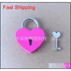 Heart Shaped Concentric Lock Metal Mulitcolor Key Padlock Gym Toolkit Package Door Locks Buil qylcLW sports2010