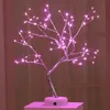 LED USB Fire Tree Light Fil de cuivre Lampes de table Night Light pour la maison intérieure Chambre à coucher de mariage Bar Décoration de Noël 5pcs T1I2963