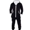 Combinaisons pour femmes Barboteuses Salopette d'hiver Combinaison pour femmes Adultes Combishort une pièce Automne Coton Zipper Pyjamas à capuche Sport Suit1