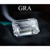 Szjinao Real 100% solta Gemstone 2ct 6 * 8mm D Cor VVS1 Undefine Gra Moissanite esmeralda cortada para anel de diamante