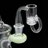 Accessori per fumatori con diamanti Chiodo per banger al quarzo ad anello + tappo in carbonio in vetro + ciotola per inserto in vetro 10mm 14mm maschio femmina Bong nodo olio Dab Rigs 675