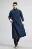 Herrenjacken Herren Casual Herren Chinesischen Stil Robe Einfarbig Baumwolle Leinen Lange Jacke Manuelle Design Lose Mantel Männliche Schulter Taste