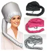 Portable Soft Drying Bonnet Hood Hat Blow Dryer Attachment Curl Tools Gray Dry Hair Cream Cap 6pcs DS