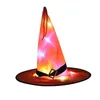 Glowing Witch Hat LED Halloween Hanging Lighted Witch Hat Decorations Outdoor Party Masquerade Props Party Ornament