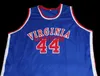 Custom Retro # 44 GEORGE GERVIN VIRGINIA SQUIRES Basketball Jersey Hommes Bleu Toute Taille XS-3XL 4XL 5XL Nom Ou Numéro