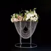 60cm / 120cm de hauteur) Crystal Flowers Vase Mariage Table De Mariage Evénement Route Route Gold Metal Vases Fleur Titulaires de fleurs Décoration de fête Senyu535