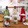 2020 Wine Bottle Covers Santa Claus Snowman Snowflake Table Decoration Bags Christmas Ornaments Bottles Sleeve 3 9hca G2