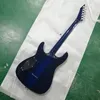 Aangepaste Horizon II Donkerblauw Elektrische Gitaar Blauwe Hals Thru Body China Made Guitar