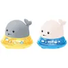 Mignon Baleine Électrique Induction Sprinkler Jouet De Bain Avec Musique Lumière Été Baignoire Eau Jouer Cadeau pour Enfants LJ201019