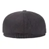 Basker SLECKTON Fedora Peaked Cap Mode Basker Platt Sboy Retro åttkantig hatt Svart Casual Herr Hattar Visir Baker Boy