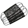 Designer Protective Face Mask för vuxna Barn Engång 3-Layer Anti Dust Haze Black Lace Mouth Masks Factory Direktförsäljning