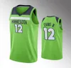 Minnesota Timberwolves''Men Karl-Anthony Towns D'Angelo Russell Derrick Rose Statement Camisa verde personalizada