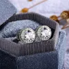 Kvinnor Herr Blings örhängen 18K guldpläterade Shinning Diamond CZ Stone Stud örhängen för fest Bröllopspresent Fin present