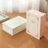 Storage Boxes Bins Portable Book Shape Jewelry Box Jewellery Organizer PU Leather Case Ring Earring Necklace Ear Stud Display Mother& ZL0383