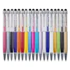 2 في 1 القلم Touch Pen Luxury Diamond Capacitve Screen Pens for iPhone 6 7 8 x Samsung Tablet PC