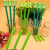 24PCS Creative Little Frog Gel Pen Buddha Frog Silicone Head Student Stationery Whole Kawaii School Supplies Y2007092824