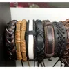 100 pezzi da uomo femminile vintage vera vera pelle surfista bracciale braccialette braccialetti da fango gioielli in stile misto gioielli all'ingrosso mbnj7 mbnj7