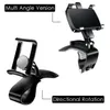 Universal Dashboard Car Phone Holder Easy Clip Mount Stand GPS Display Bracket Car Front Support Stand för iPhone Samsung Xiaomi