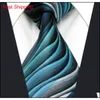 Y23 turquesa multicolor ripple abstrato clássico de seda extra longo tamanho homens gravata gravata fjbg9