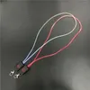 Top Novo em estoque Round Thin Strap TPU Transparente Fibra óptica LED lingding luminous sling lanyard atacado