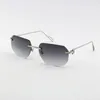 Sälja mode metall solglasögon uv400 skydd rimless 18k guld man och kvinnlig solglasögon sköld retro design glasögon ramar män