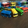 لطيف 4pcs مجموعة Tayo the Little Bus Mini البلاستيك السحب الأزرق Tayo Red Gani Yellow Lani Green Green Rogi Model للأطفال هدية 210262H