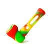 Silicone Smoking Pipes 4.0inches Removable Tobacco Hand Pipe Oil Burner Dab Rig Smoke Accessory