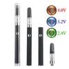 일회용 vape 펜 스타터 키트 350mah 예열 VV 배터리 0.5ml 1ml 카트 빈 두꺼운 오일 카트리지 유리 탱크 세라믹 기화기