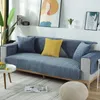 Solid Color Plush Sofa Cover For Living Room Thick Quilted Couch Cover Non-slip Modern Sofa Slipcover Universal 3-Seater Cushion LJ201216