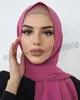 Bufanda Hijab de gasa, Bandana, chales lisos, velo de mujer musulmana, pañuelo para la cabeza, turbante islámico, Khimar Hijab, chales largos para mujer, envoltura para la cabeza