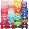 40 colori / set Bambine 3 "Clip per capelli in coppia Colori misti Codino Clip per capelli alligatore per neonate Bambini Bambini LJ201226