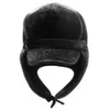 Novo inverno masculino chapéu russo chapéu de pele sintética moda pele pai chapéus ushanka bombardeiro chapéus aba de orelha engrossar boné de inverno para homens idosos lj23018795