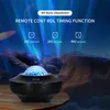 Armazém Local !!! Projetor de Estrelas Night Lights Planet Projetor Luzes Ocean Wave Projetores de Aurora Dimmable com Controle Remoto Bluetooth Music Speaker