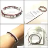 Beaded Strands Bracelets Jewelry Mg0128 A Grade Moonstone Garnet Bracelet Rutilated Quartz Yoga Mala Beads 4 Mm Mini Gemstone Set Drop Deli