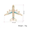 골드 에나멜 비행기 브로치 패션 비행기 코시지 스카프 버클 드레스 비즈니스 정장 브로치 여자 남성 패션 보석
