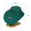 Green Microfiber Biżuteria Wyświetlacz Rekwizyty Kolczyki Naszyjnik Ring Wisiorek Stoisko Biżuteria Podajnik Biżuteria Wyświetlacz Wyświetlacz