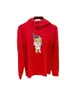 Haute qualité imprimé ours pull taille américaine sweats épais coton survêtements hommes manches longues Sweat-Shirt