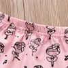 Baby Girls Clothes Set Newborn Infant Outfits Letter Daddys Little Girl Tops Pink Pants Headband Fashion New Born Clothing LJ201223