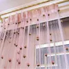 Flower Rose Romantic Pastoral Line Curtain Living Room Divider String Curtains Store Decoration 2201222014009