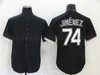 2020 Erkekler Beyzbol 10 Yoan Moncada Jersey 79 Jose Abreu 7 Tim Anderson 24 Yasmani Grandal Ev Siyah Beyaz Tüm Stithced Pinstripe Flexbase