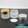 10g x 24 contenitore di vetro cosmetico trasparente con tappo a vite in alluminio, barattolo in vetro glassato piccolo crema, campione di vetro bottiglia flacone